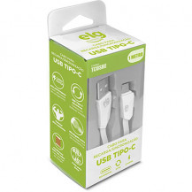 Cabo USB Tipo-C ELG TCUSBE, Sincronização e Recarga, Reversível, Branco - ELG