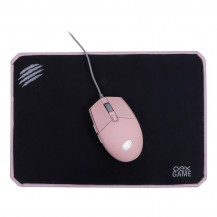 Kit Mouse e Mousepad Arya MC104 Rosa - Oex