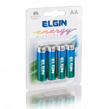 Pilha Alcalina AA LR6 (Blister com 4) - ELGIN
